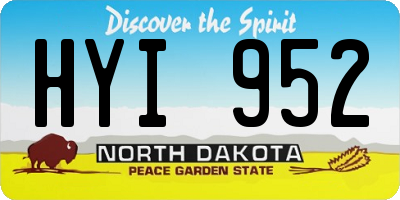 ND license plate HYI952