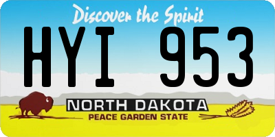 ND license plate HYI953