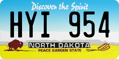 ND license plate HYI954