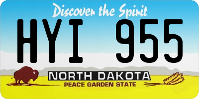 ND license plate HYI955