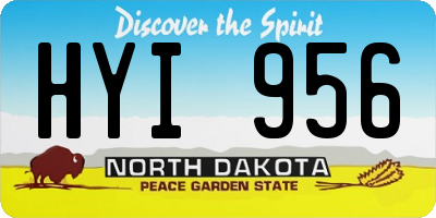 ND license plate HYI956