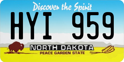 ND license plate HYI959