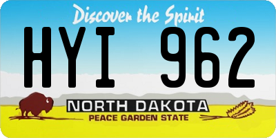 ND license plate HYI962