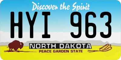ND license plate HYI963