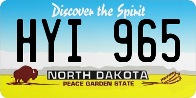 ND license plate HYI965