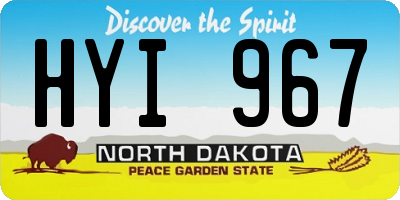 ND license plate HYI967