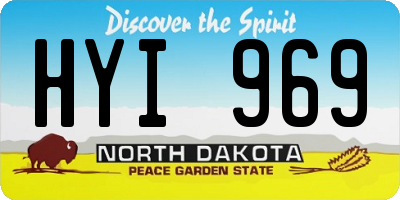 ND license plate HYI969