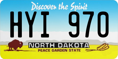 ND license plate HYI970