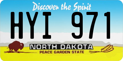 ND license plate HYI971