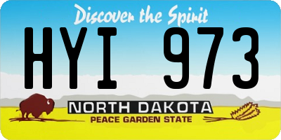 ND license plate HYI973