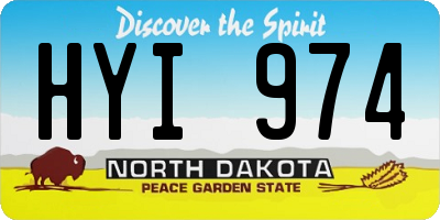 ND license plate HYI974