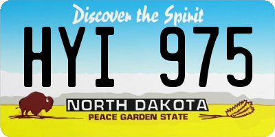 ND license plate HYI975