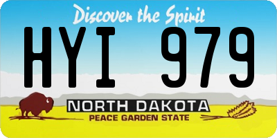 ND license plate HYI979