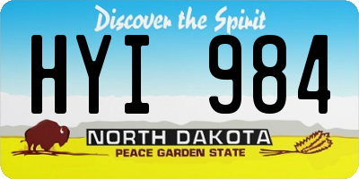 ND license plate HYI984