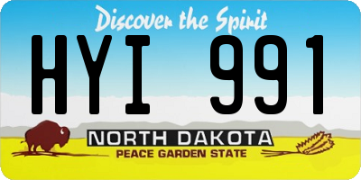 ND license plate HYI991