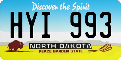 ND license plate HYI993