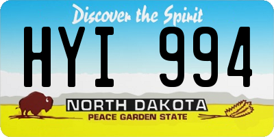ND license plate HYI994