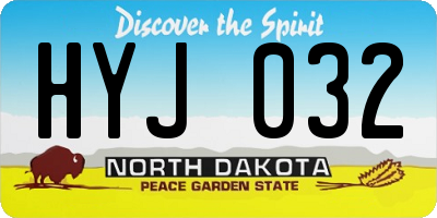 ND license plate HYJ032
