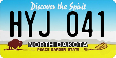 ND license plate HYJ041