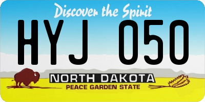 ND license plate HYJ050
