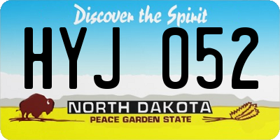 ND license plate HYJ052