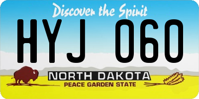 ND license plate HYJ060