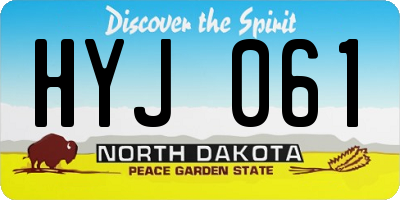 ND license plate HYJ061