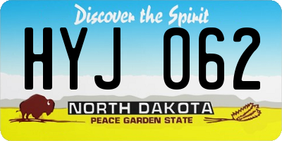 ND license plate HYJ062