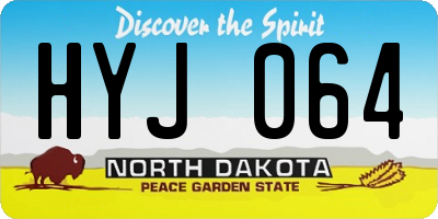 ND license plate HYJ064