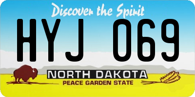 ND license plate HYJ069