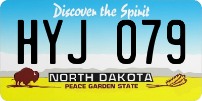 ND license plate HYJ079