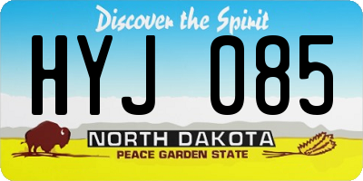 ND license plate HYJ085