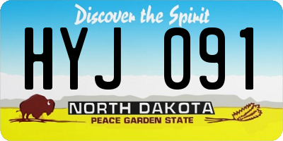 ND license plate HYJ091