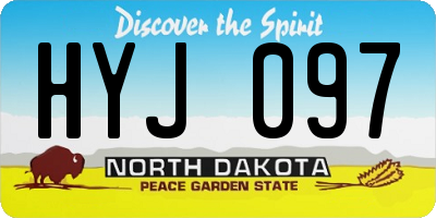 ND license plate HYJ097