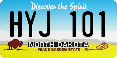 ND license plate HYJ101
