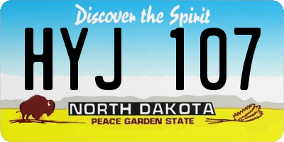 ND license plate HYJ107