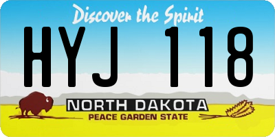 ND license plate HYJ118
