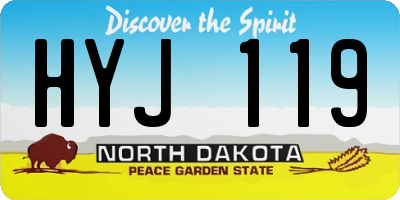 ND license plate HYJ119