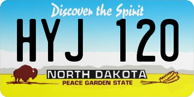 ND license plate HYJ120