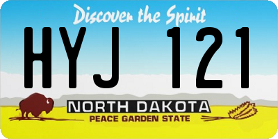 ND license plate HYJ121