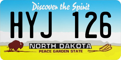 ND license plate HYJ126