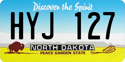 ND license plate HYJ127