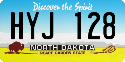 ND license plate HYJ128