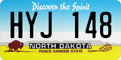 ND license plate HYJ148