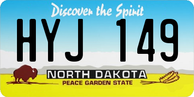 ND license plate HYJ149