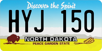 ND license plate HYJ150