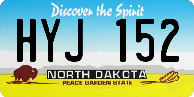 ND license plate HYJ152