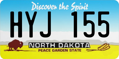 ND license plate HYJ155