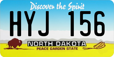 ND license plate HYJ156