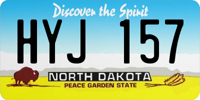 ND license plate HYJ157